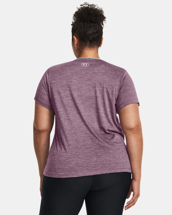 Women's UA Tech™ Twist V-Neck Short Sleeve, Purple, pdpMainDesktop image number 1
